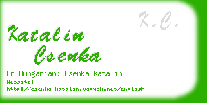 katalin csenka business card